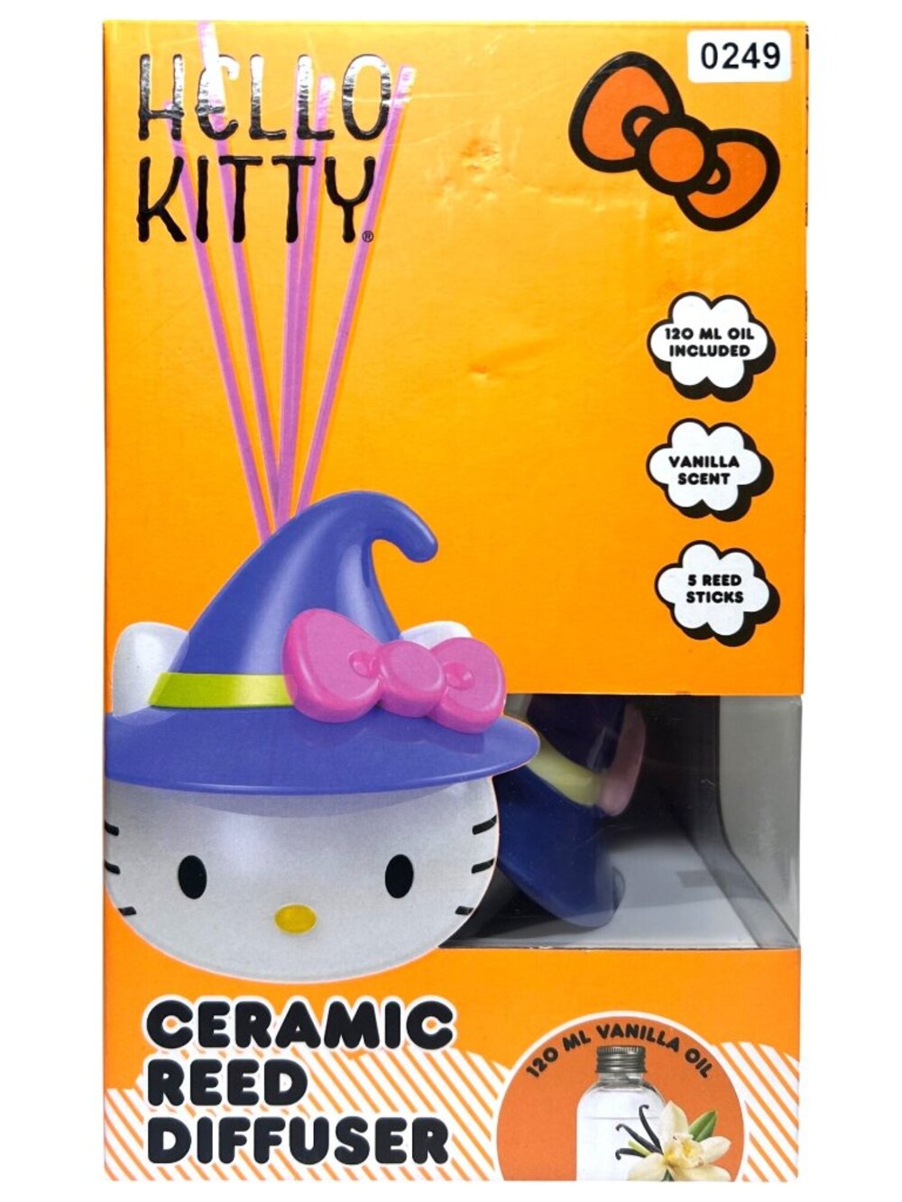Hello Kitty Halloween Ceramic Reed Diffuser Vanilla Scent 120 ML Oil 5 Reeds